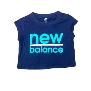 New Balance Navy Blue Tee with Bright Turquoise Logo